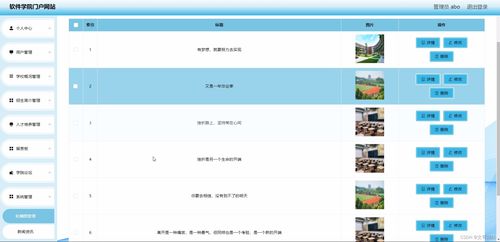 java ssm計算機(jī)畢業(yè)設(shè)計java軟件學(xué)院門戶網(wǎng)站u09k9