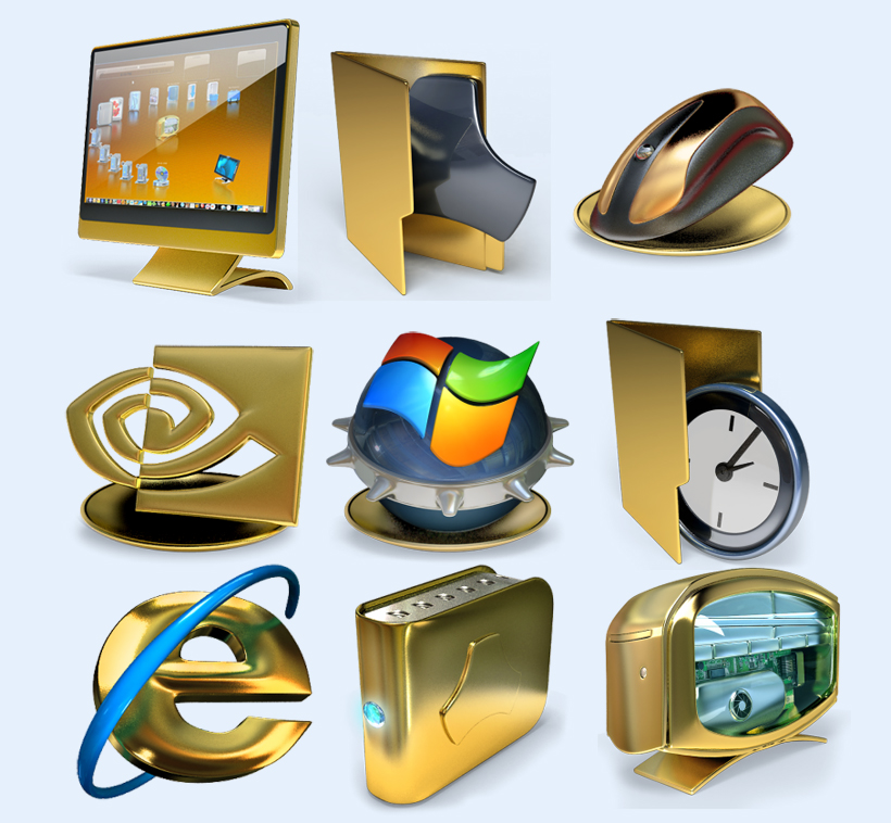 金色的鼠標(biāo)PNG圖標(biāo) - 愛圖網(wǎng)設(shè)計圖片素材下載